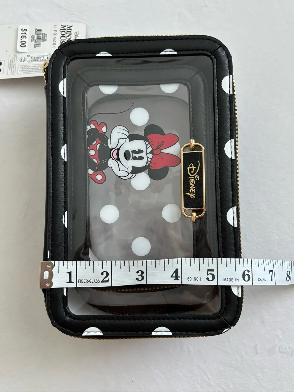 Disney Primark Minnie Mouse Set of Two Clear Cosmetic Makeup Travel Bags NWT